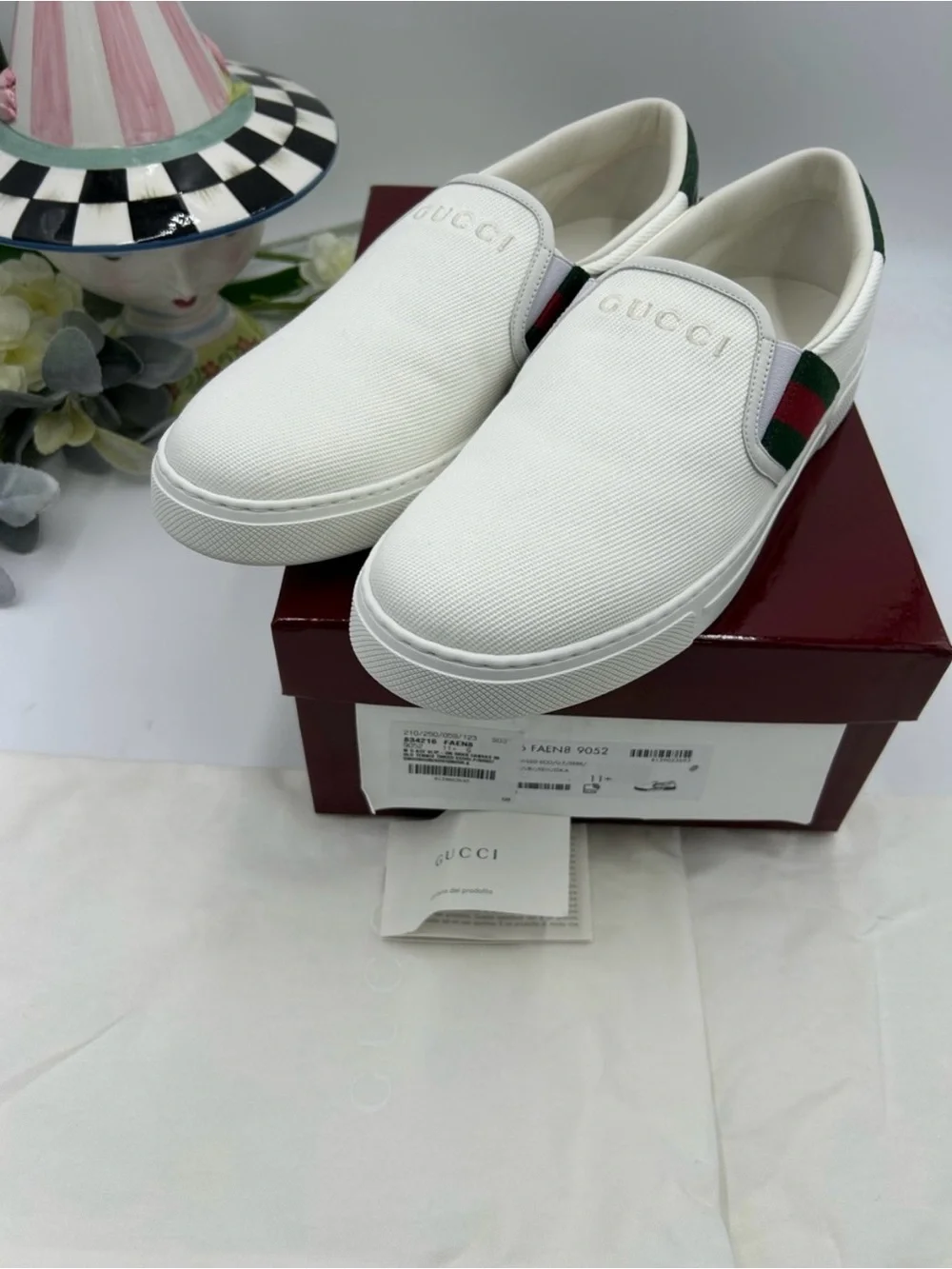 Gucci white canvas